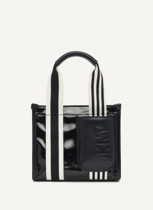 Black DKNY Prospect Coated Canvas Mini Bags Tote Bags | USA-D1504